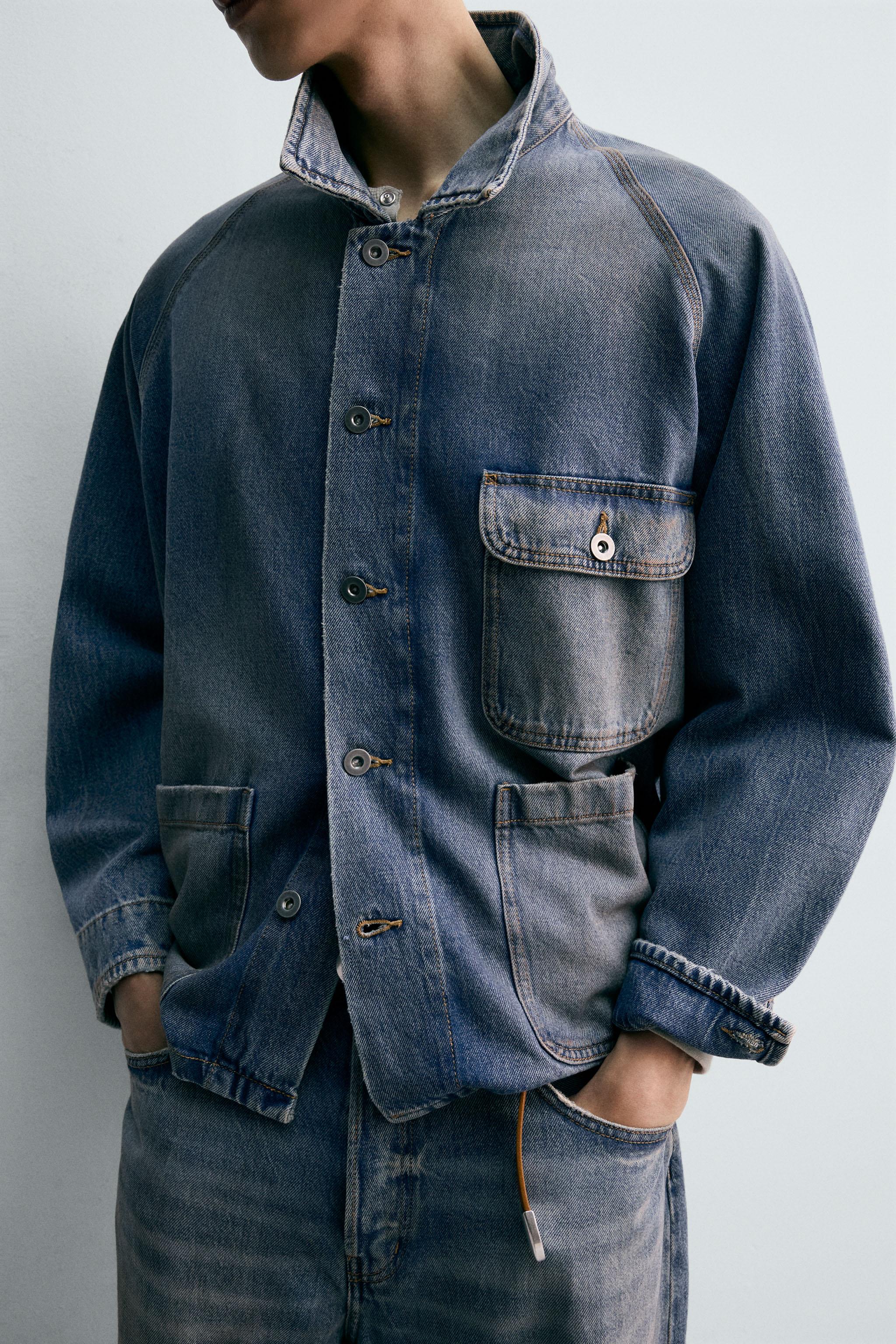 VINTAGE WASH EFFECT DENIM OVERSHIRT